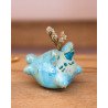 sky-blue unicorn cat – single-flower vase