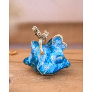 blue fairy cat - single-flower vase