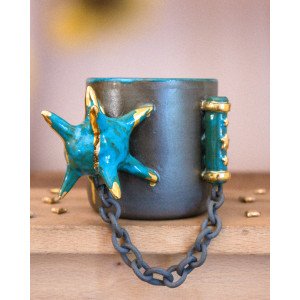 Peacock Blue Mace - mug