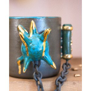 Peacock Blue Mace - mug