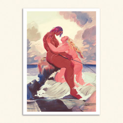 The Fisherwoman and the Nymph - print