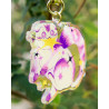 scottish fold non-binary star thief - rainbow keyring