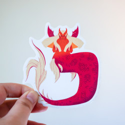 Mermaid Demoness - vinyl sticker