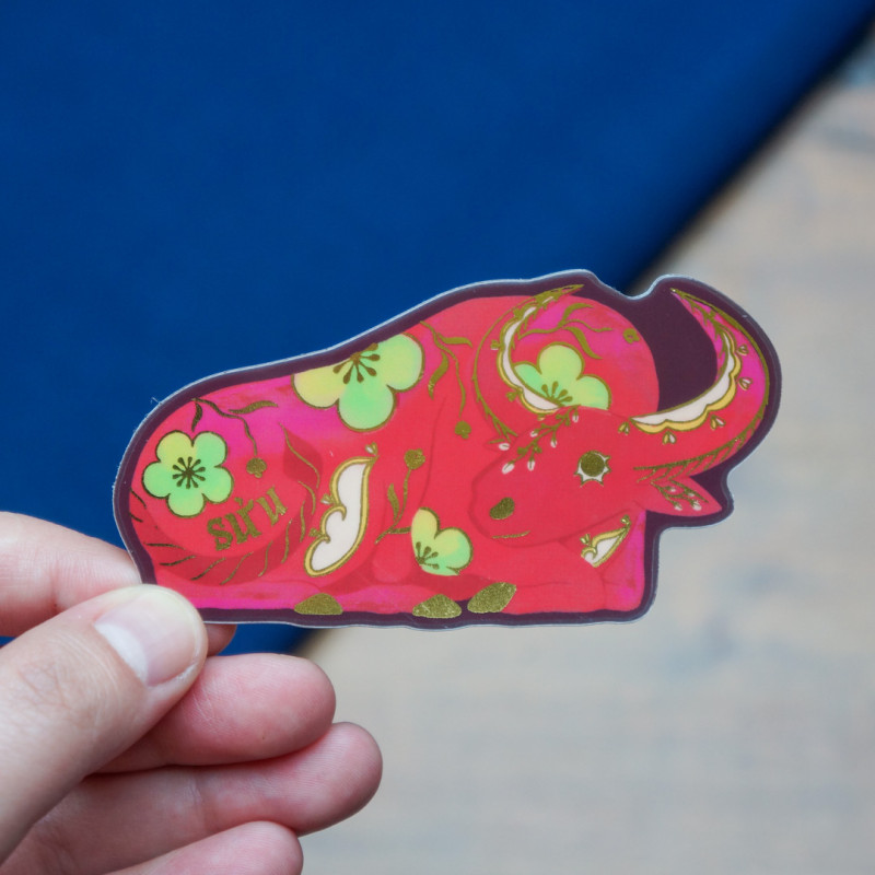 Buffalo (Sữu) - Sticker with gilding
