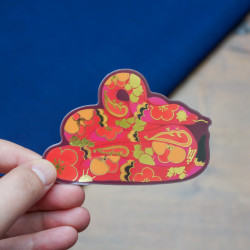 snake (tỵ) - sticker with gilding